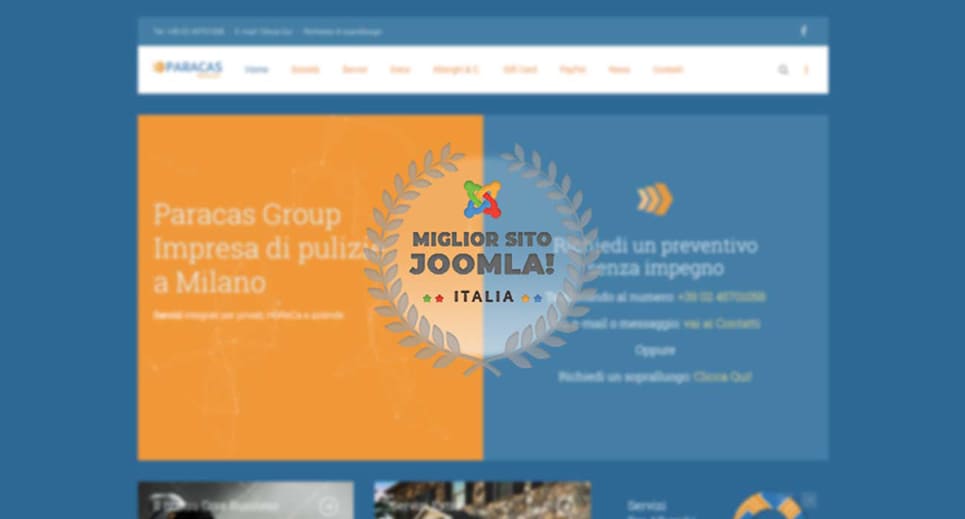 Paracas Gruop a Milano finalista del Contest Miglior sito d'Italia!