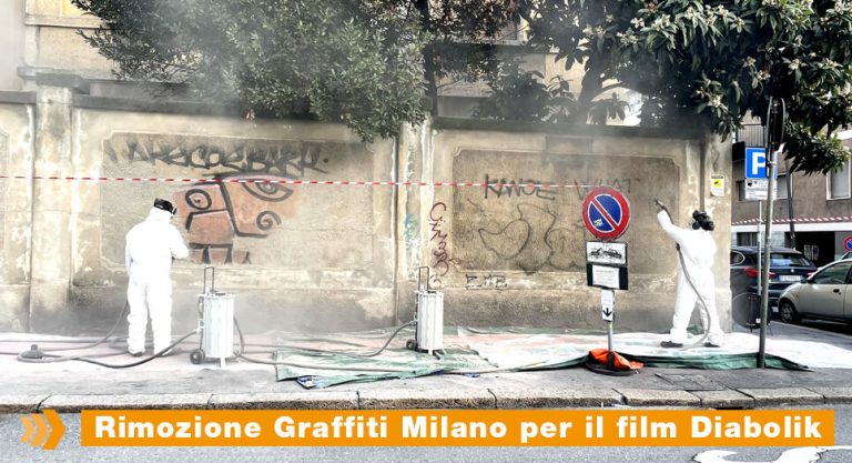 Paracas Group rimozione graffiti milano per il nuovo film di diabolik