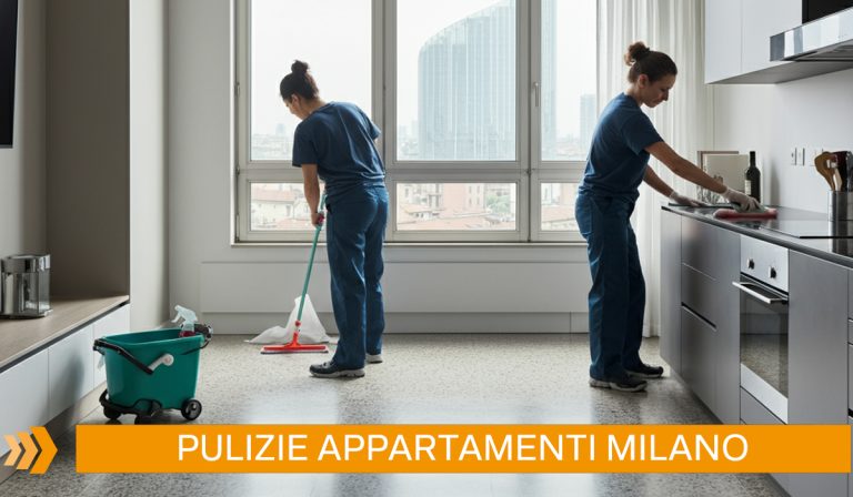 Impresa di pulizie Milano. Paracas Group. Team professionale di pulizie al lavoro in un moderno appartamento a Milano, utilizzando prodotti ecologici e strumenti di alta qualità con vista sulla città. Professionisti delle Pulizie a Milano - Paracas Group